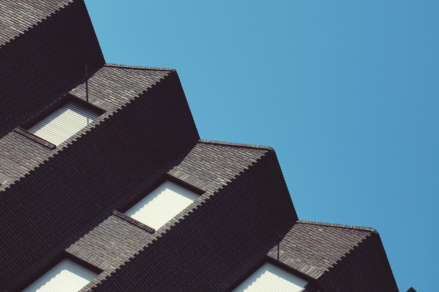 Rooftop building architecture in Bilbao City, Spain photo