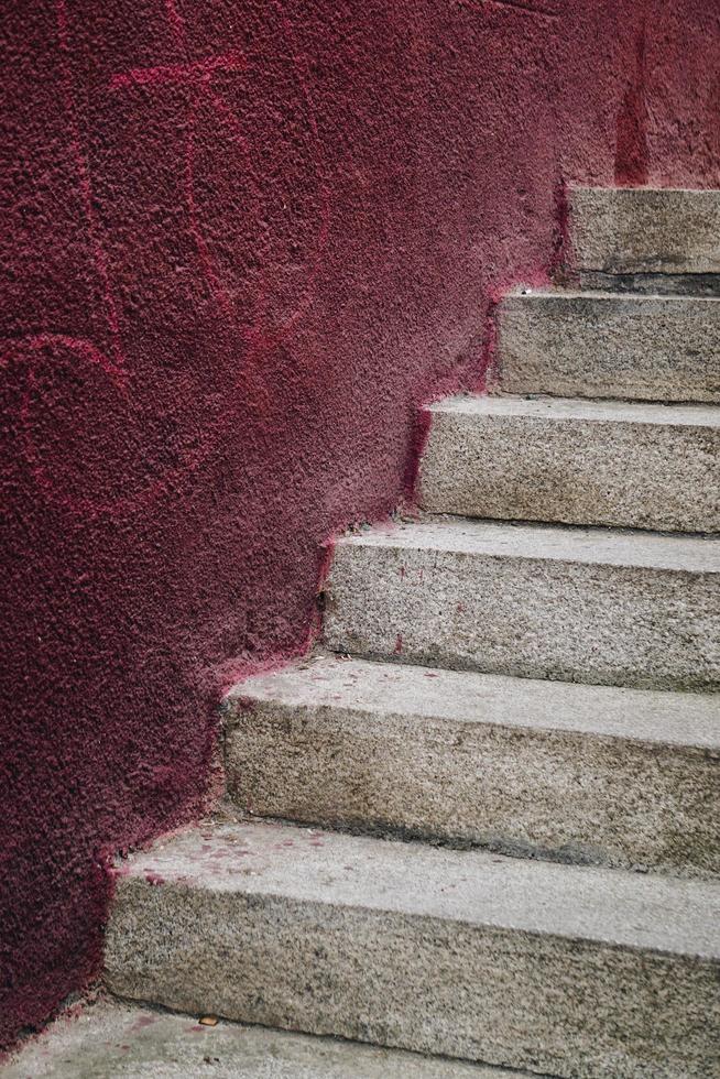 Stairs architecture on the street in Bilbao City, Spain photo