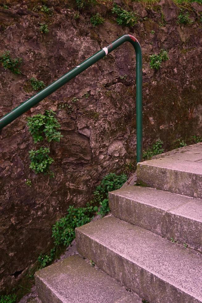 Stairs architecture on the street in Bilbao City, Spain photo