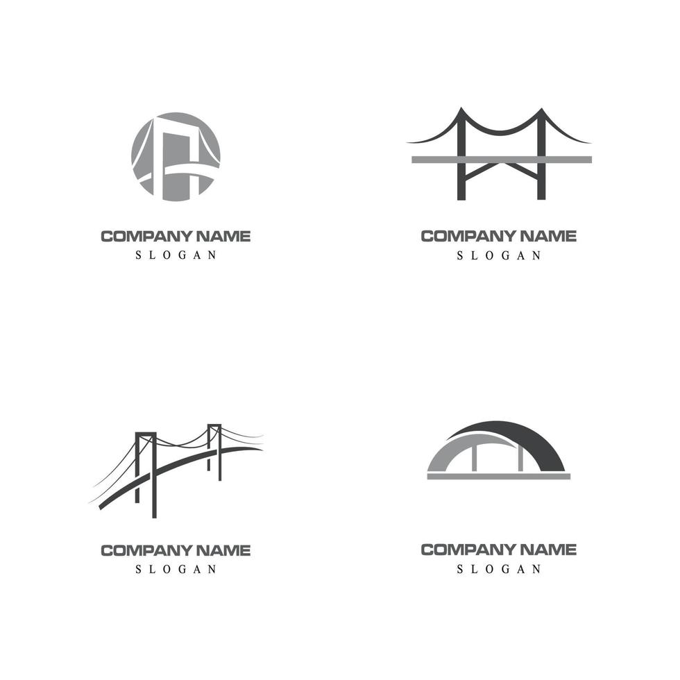 Bridge travel logo templates vector
