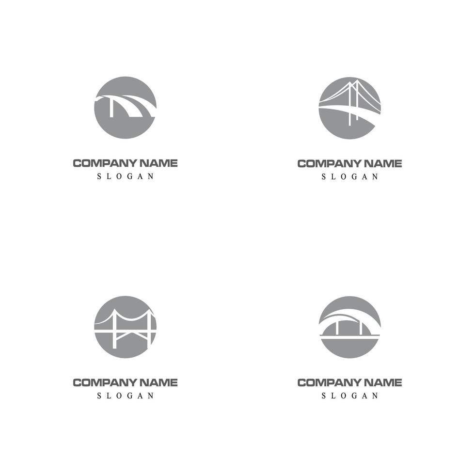 plantillas de logotipos de viajes de puente vector