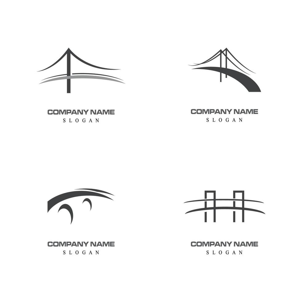 plantillas de logotipos de viajes de puente vector