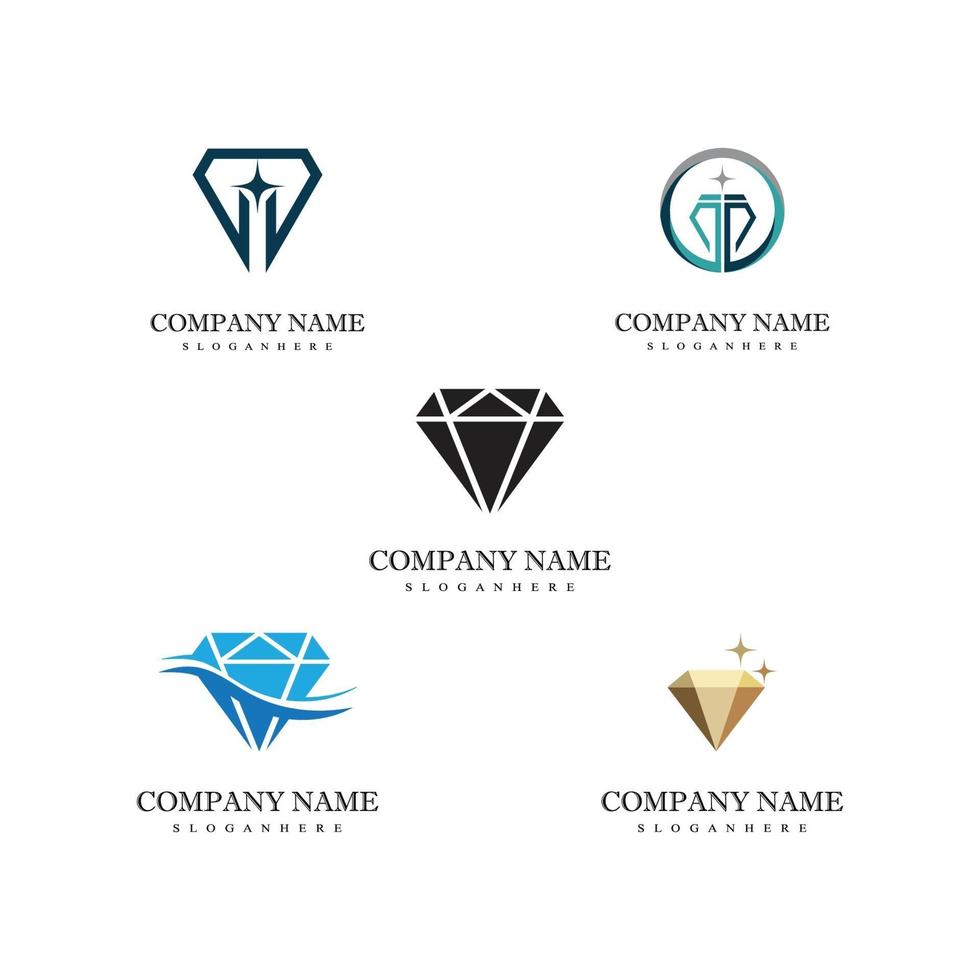 plantilla de logotipo de diamante vector