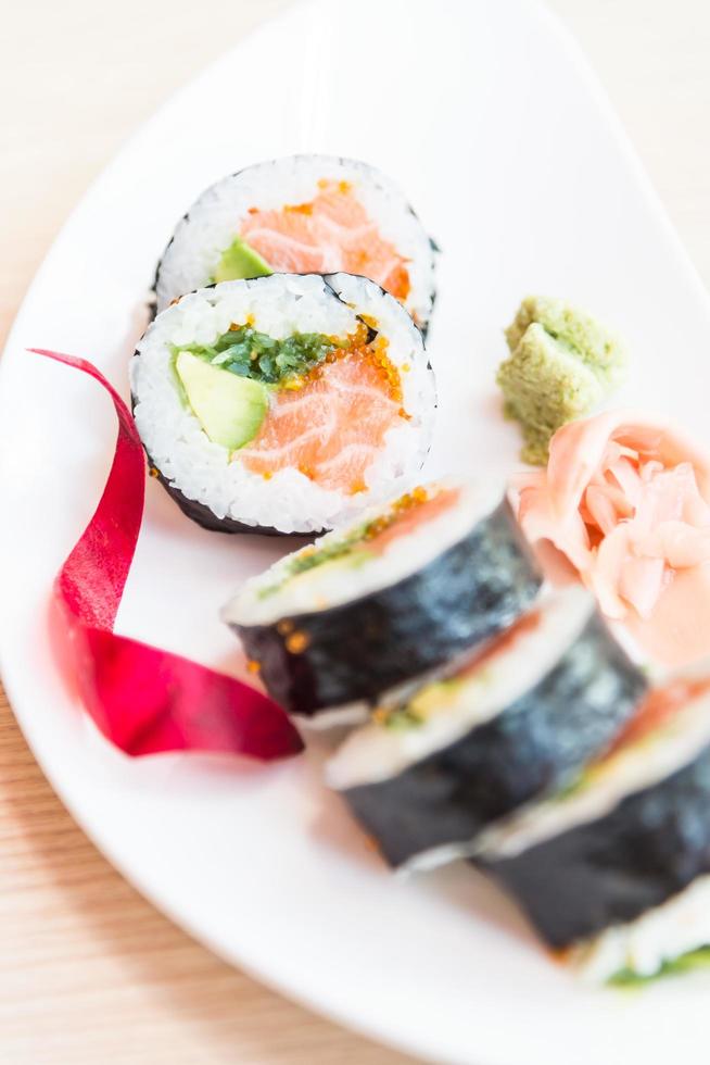 Sushi roll salmon maki photo