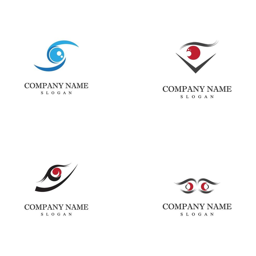 Eye care logo templates vector