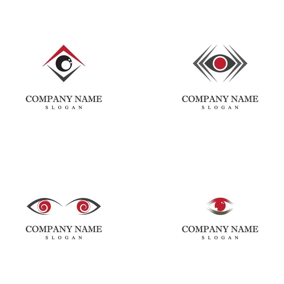 Eye care logo templates vector