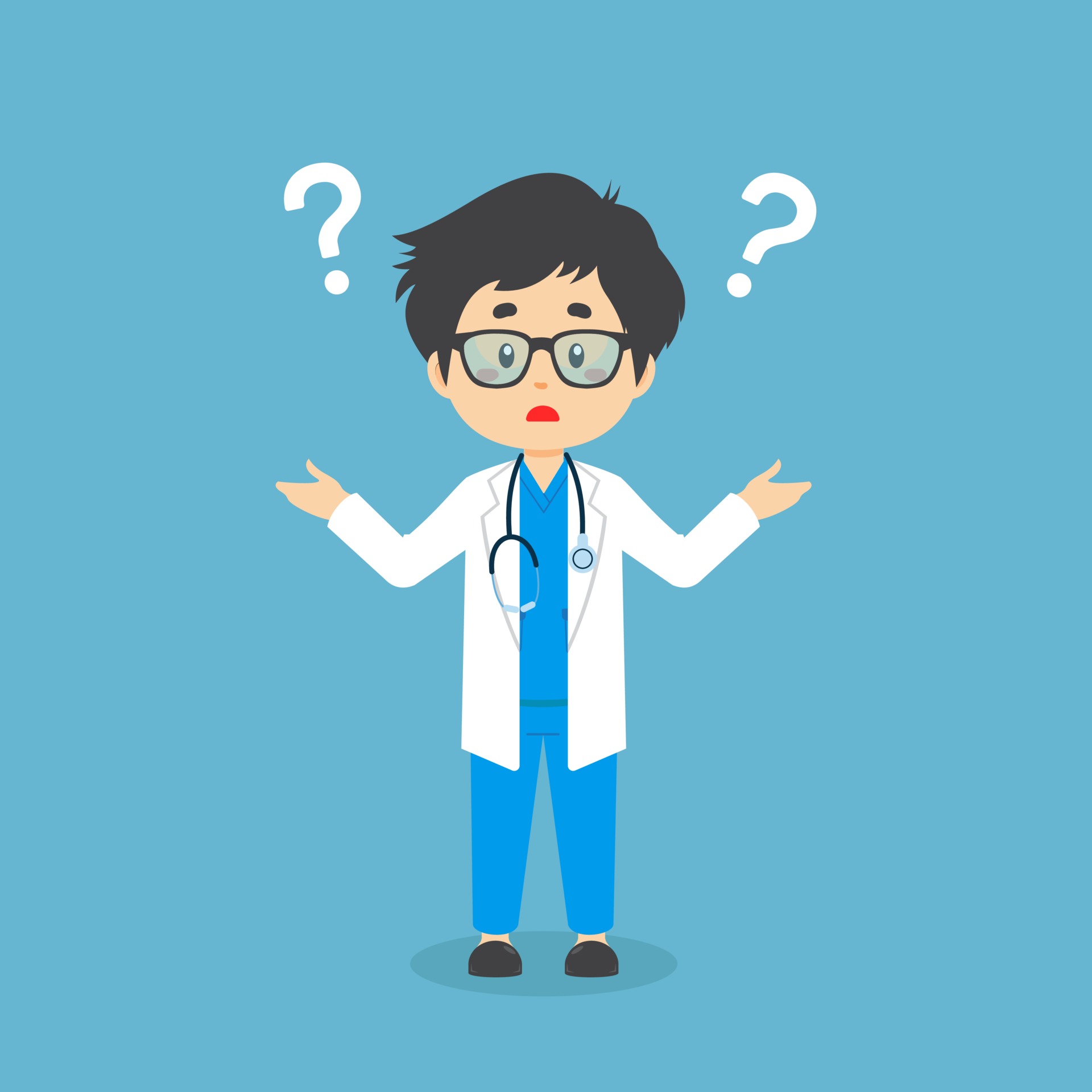Confused Doctor Vector Art, Icons, and Graphics for Free Download