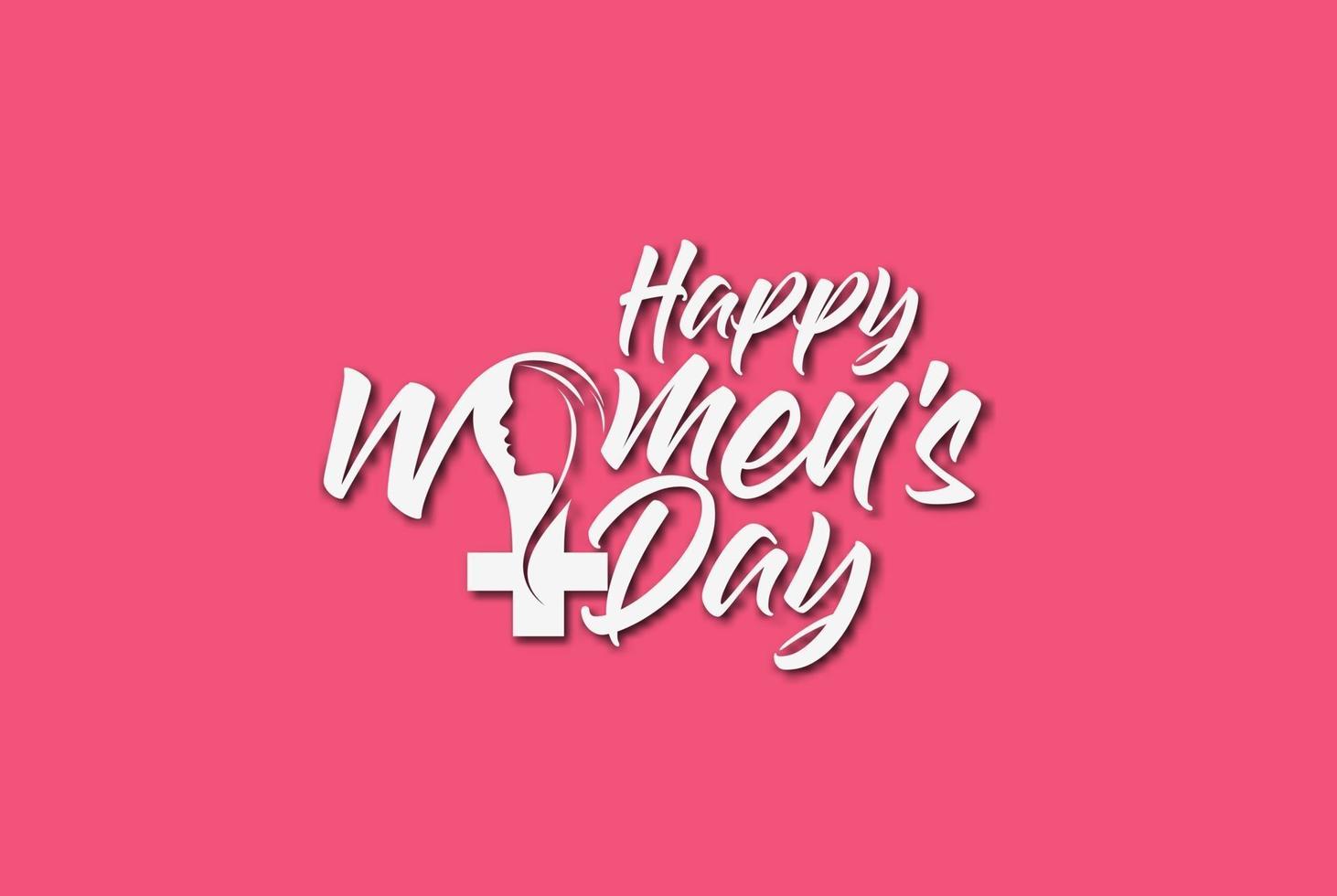 8 march, Happy Women's Day Stylish Typography Text. Vector Illustration