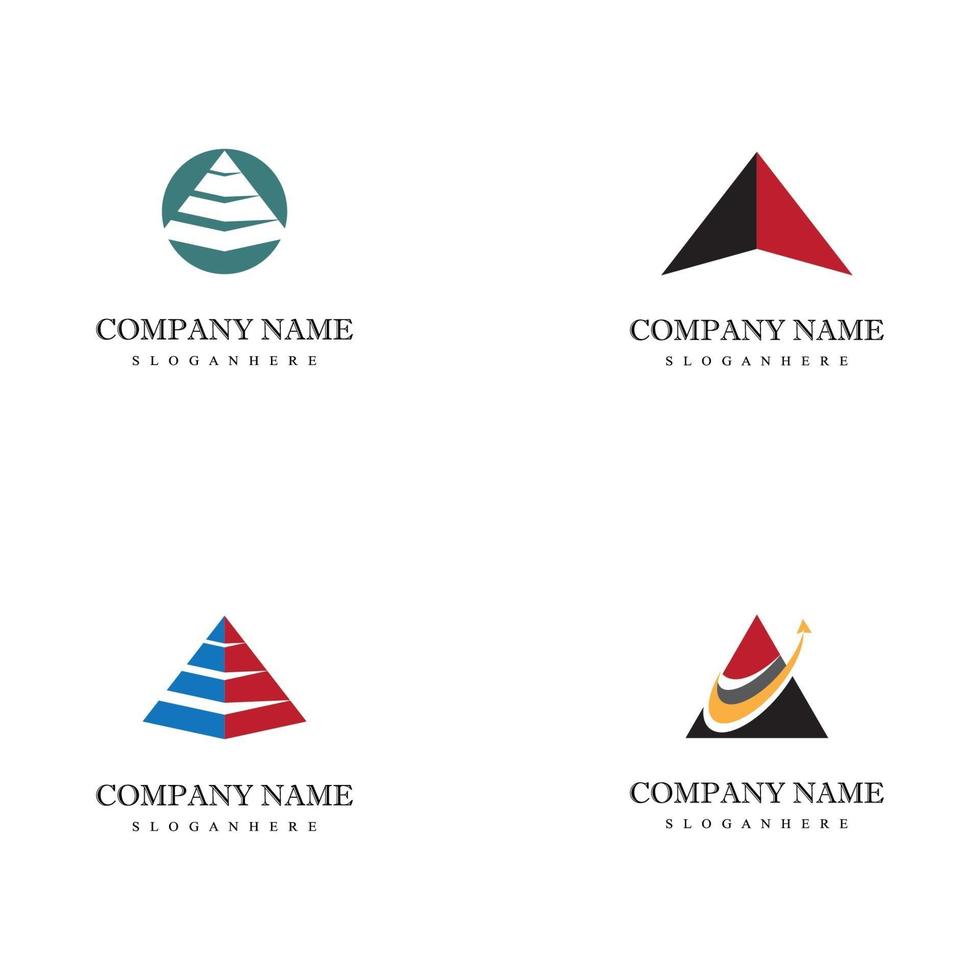 plantillas de logotipos abstractos triangulares vector