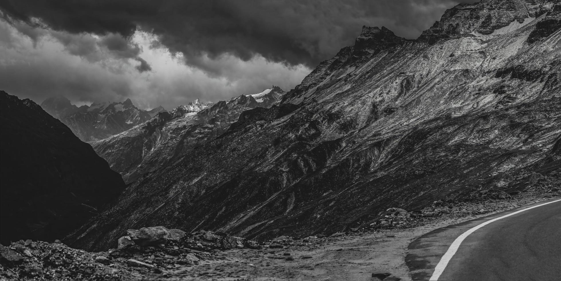 Panoramic Himalayan mountainscapes photo