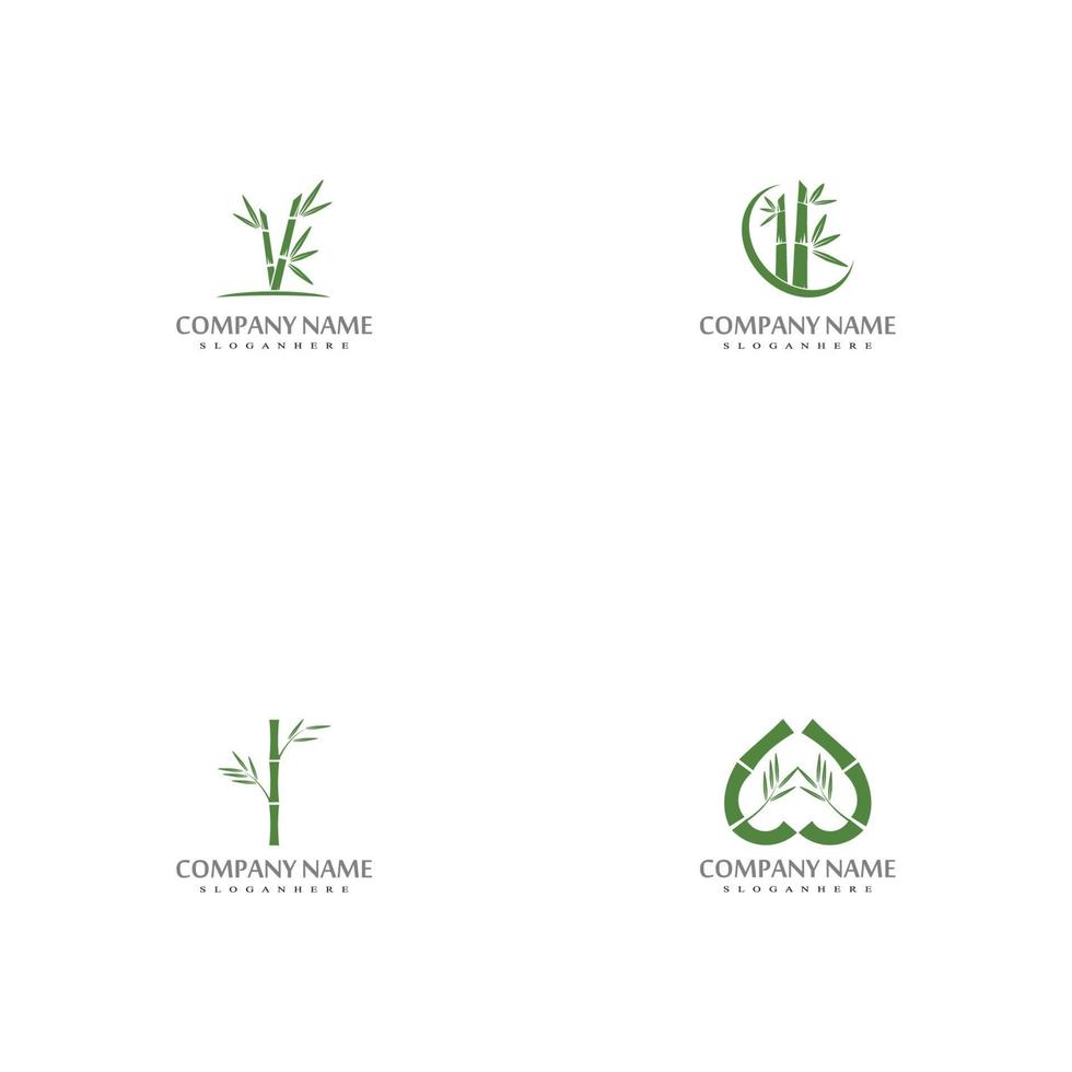 plantillas de logotipo de bambú vector