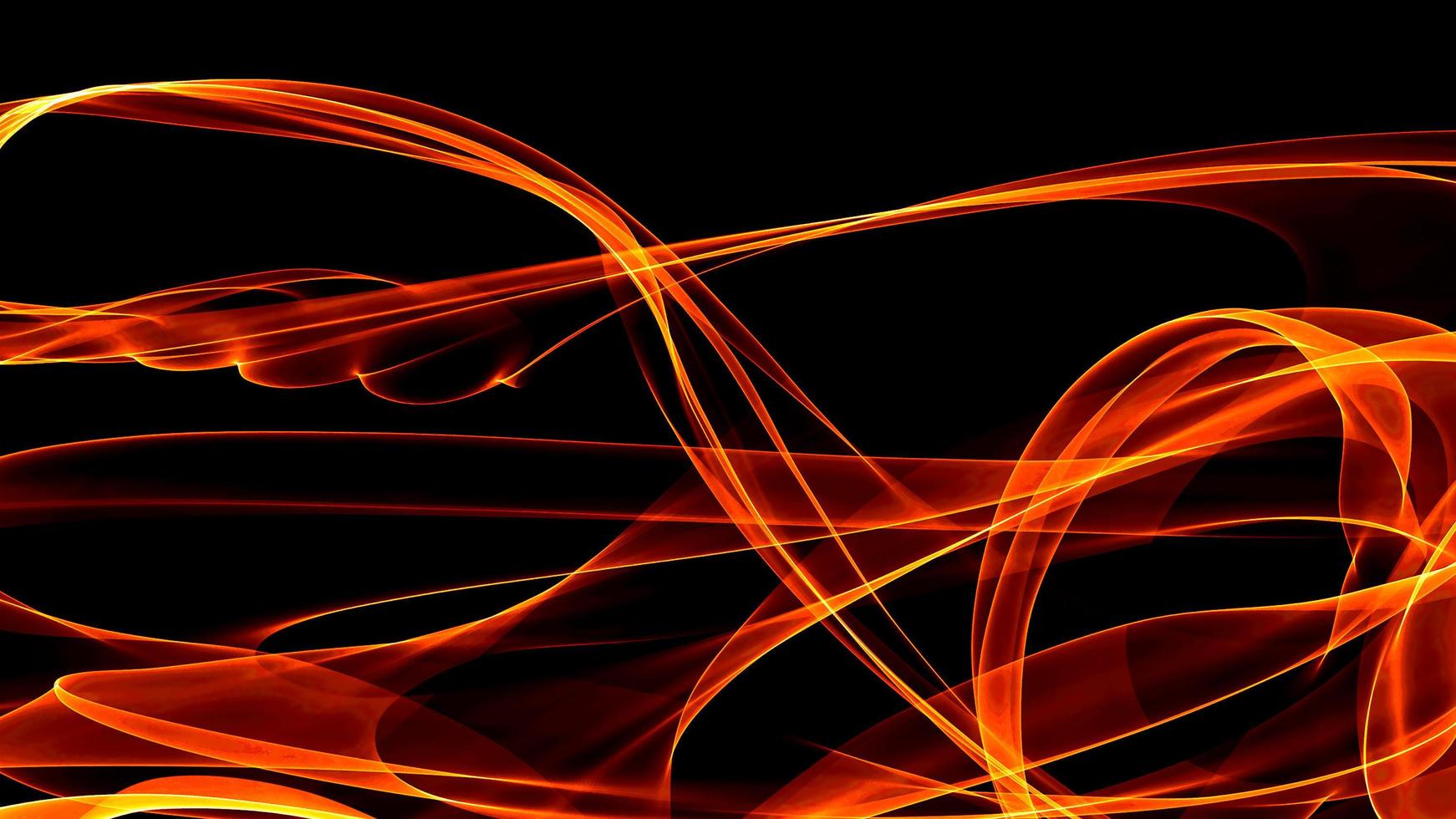 Abstract fire flame on dark background photo