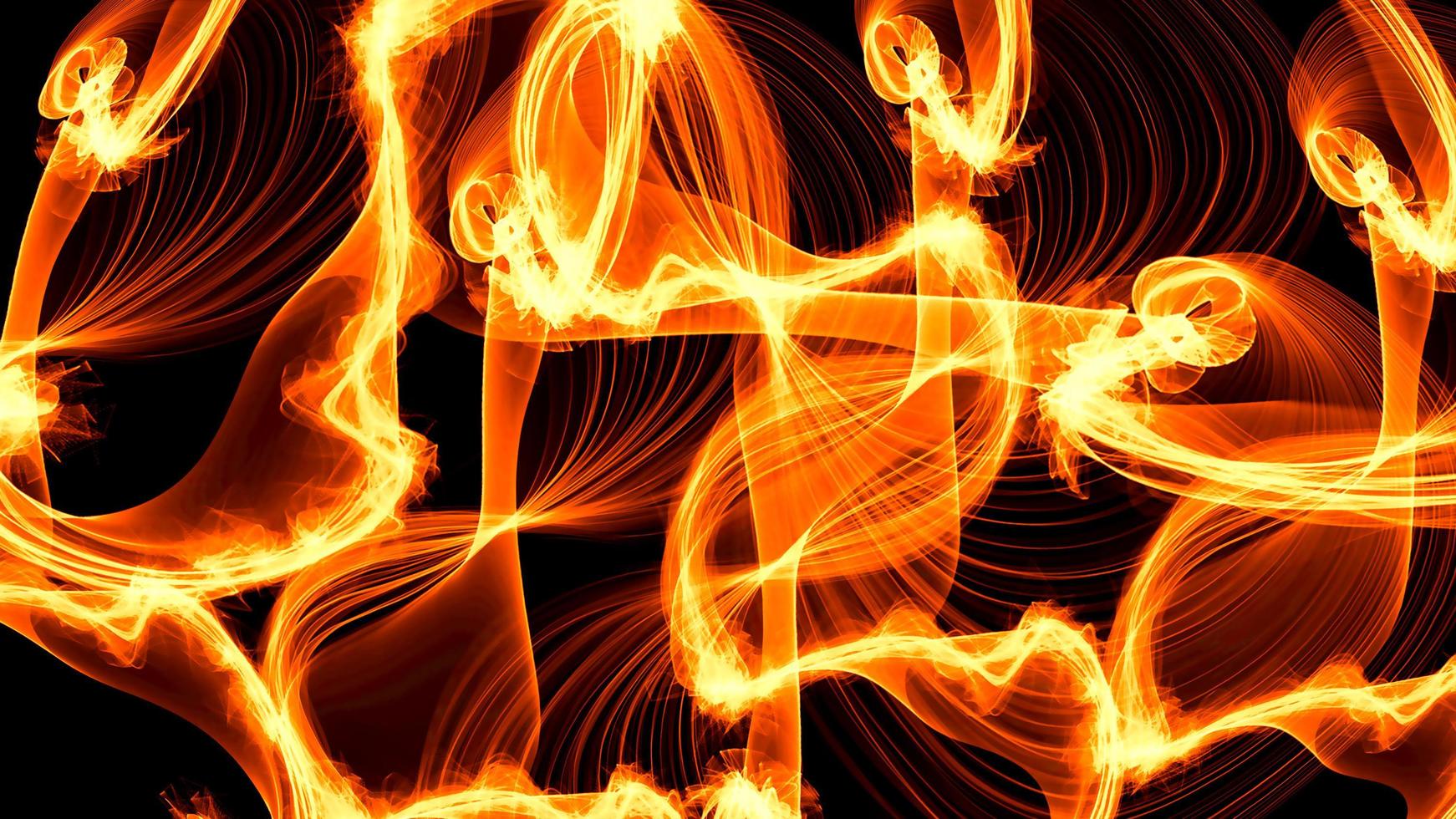 llama de fuego abstracto sobre fondo oscuro foto