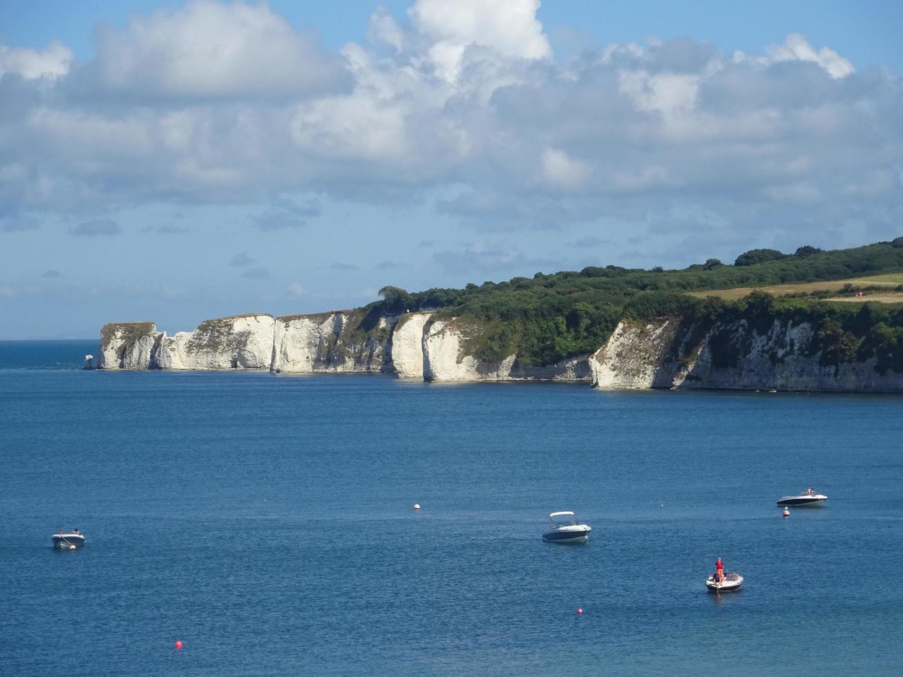 Old Harry Rocks seen from Studland Bay photo