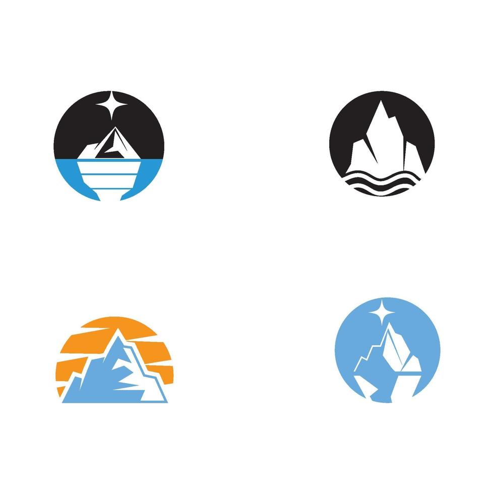 plantillas de logotipo de símbolo de iceberg vector