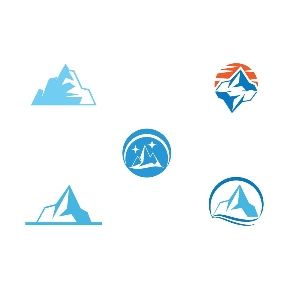 Iceberg symbol logo templates vector