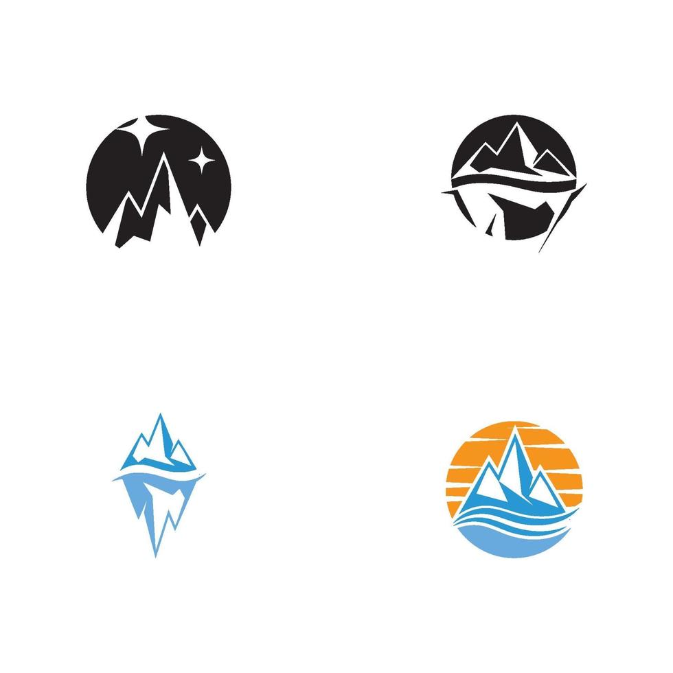 Iceberg symbol logo templates vector