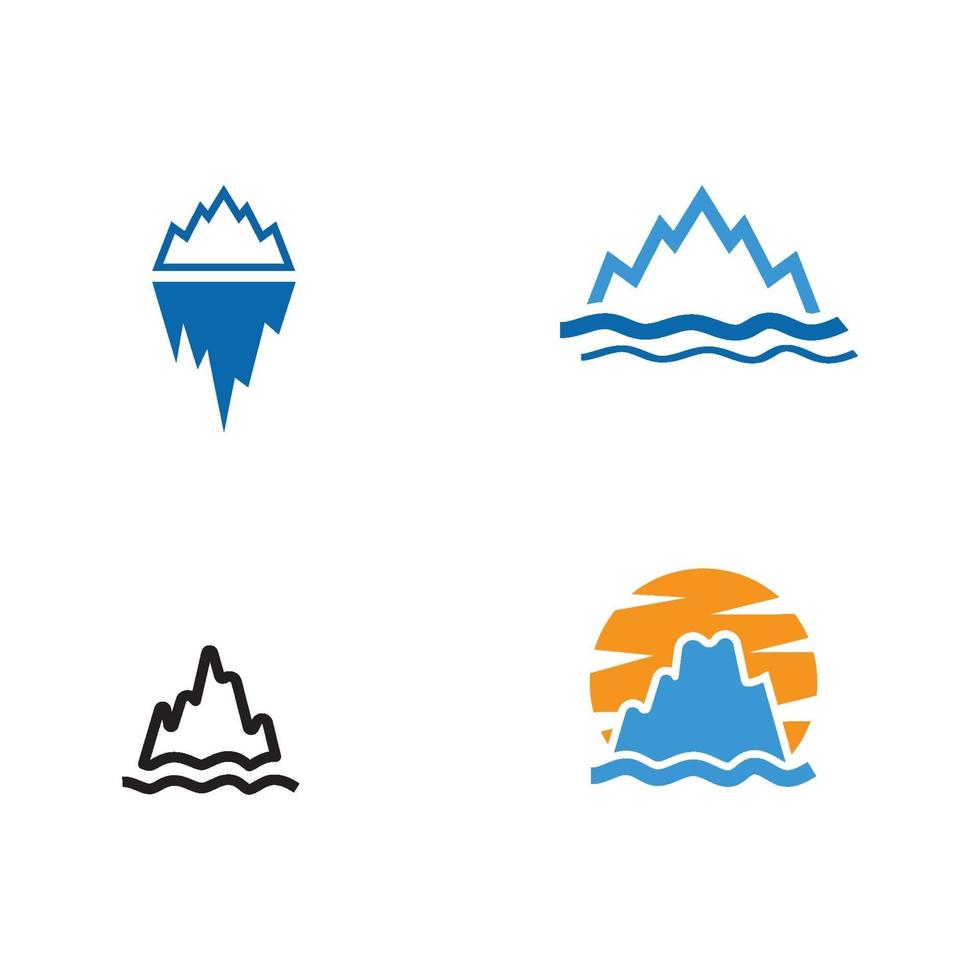 plantillas de logotipo de símbolo de iceberg vector