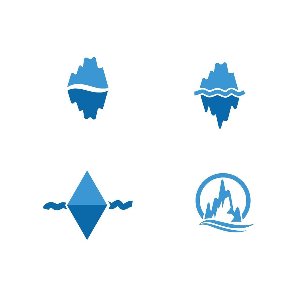 plantillas de logotipo de símbolo de iceberg vector