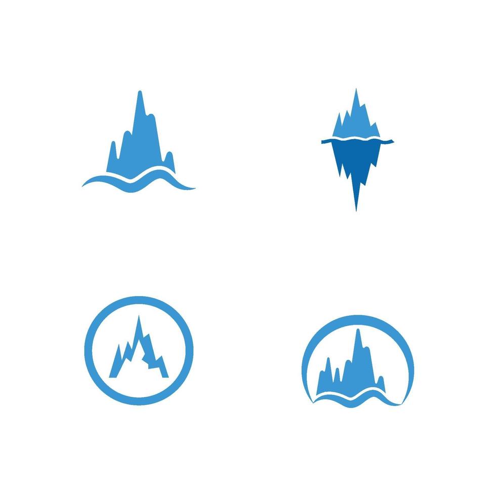 plantillas de logotipo de símbolo de iceberg vector