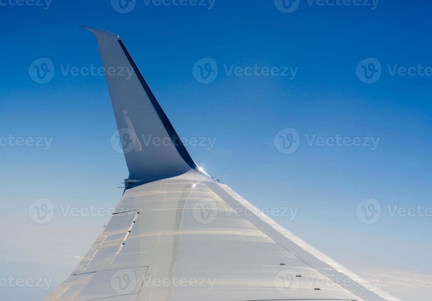 Wing of an airplane photo