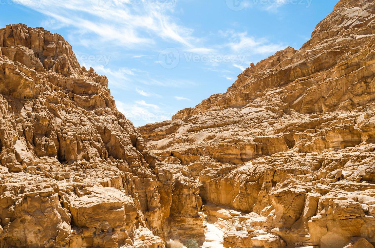 Canyon valley with blue sky photo