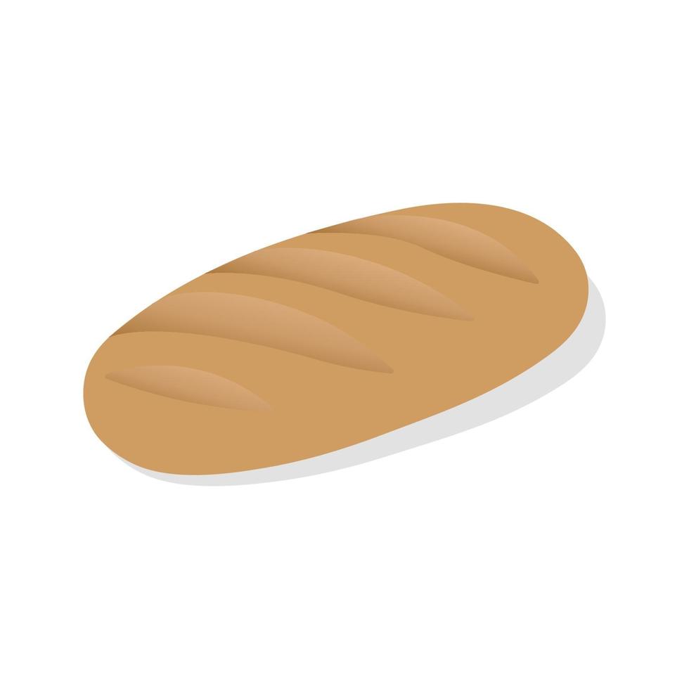 Flat illustration of baguette bread vector