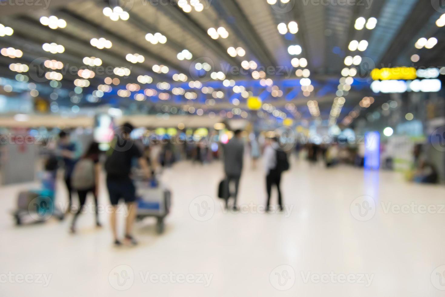 Abstract blur background terminal in Thailand photo