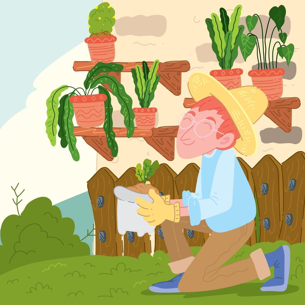 Gardening Activities Concept vector