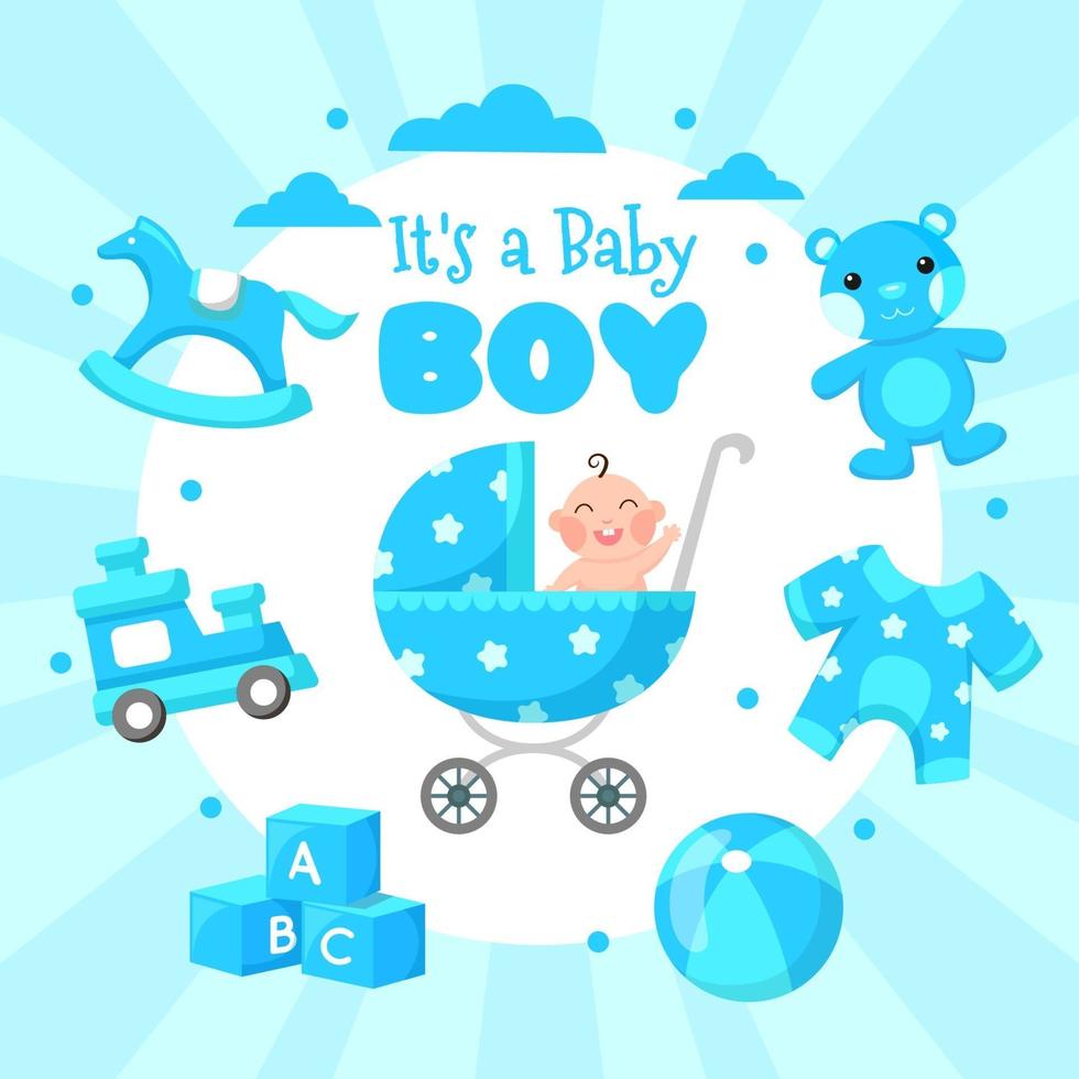 It's a Boy Celebration Design vector