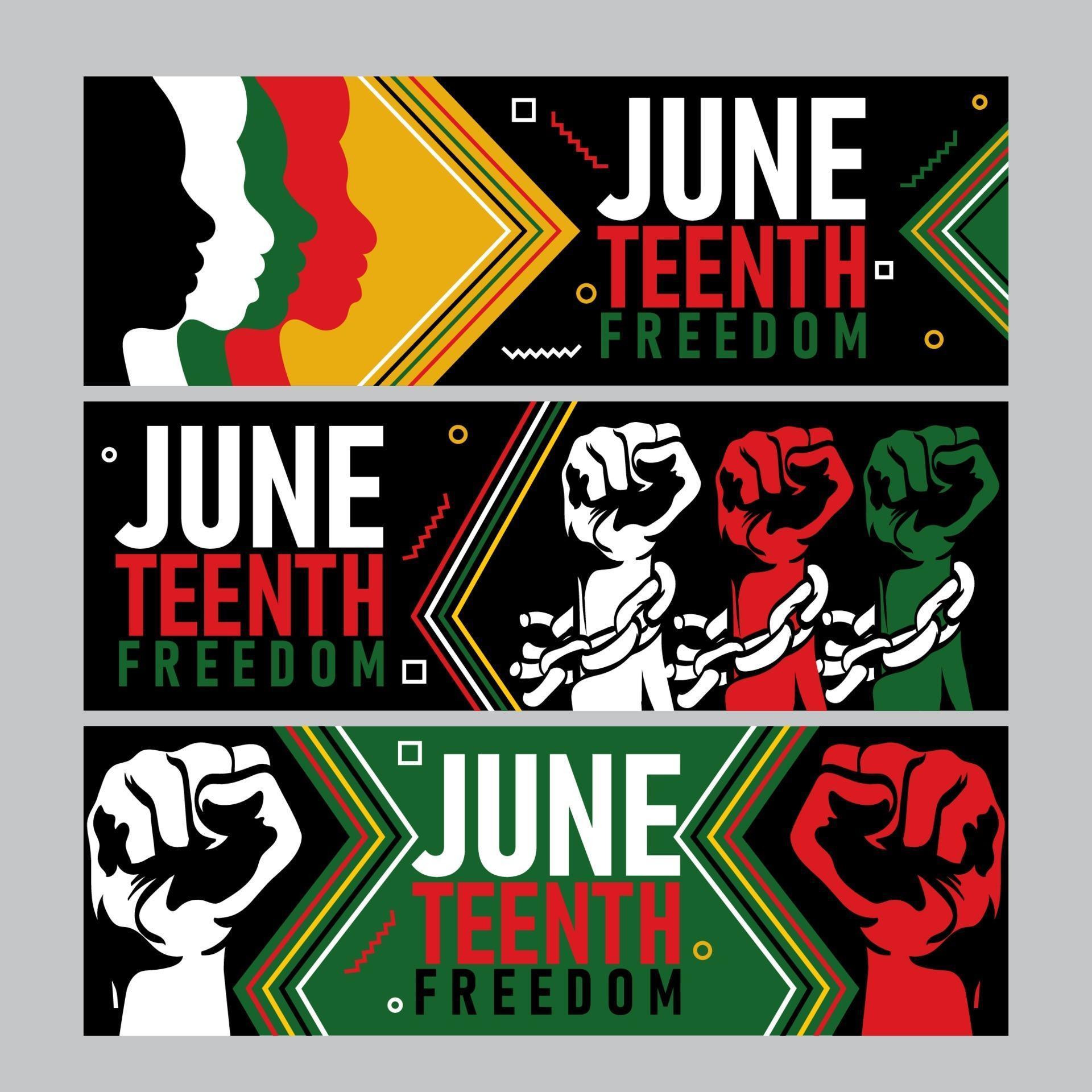 Download Juneteenth Activism Banner Concept 2199233 Vector Art at ...