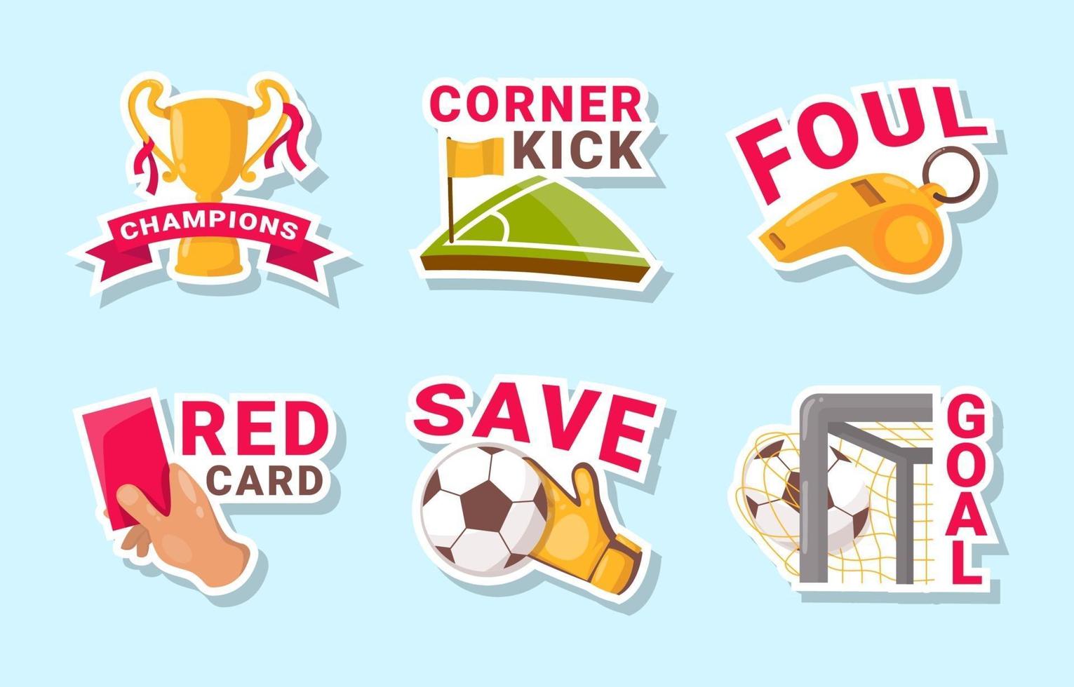 Soccer Sticker Collection vector