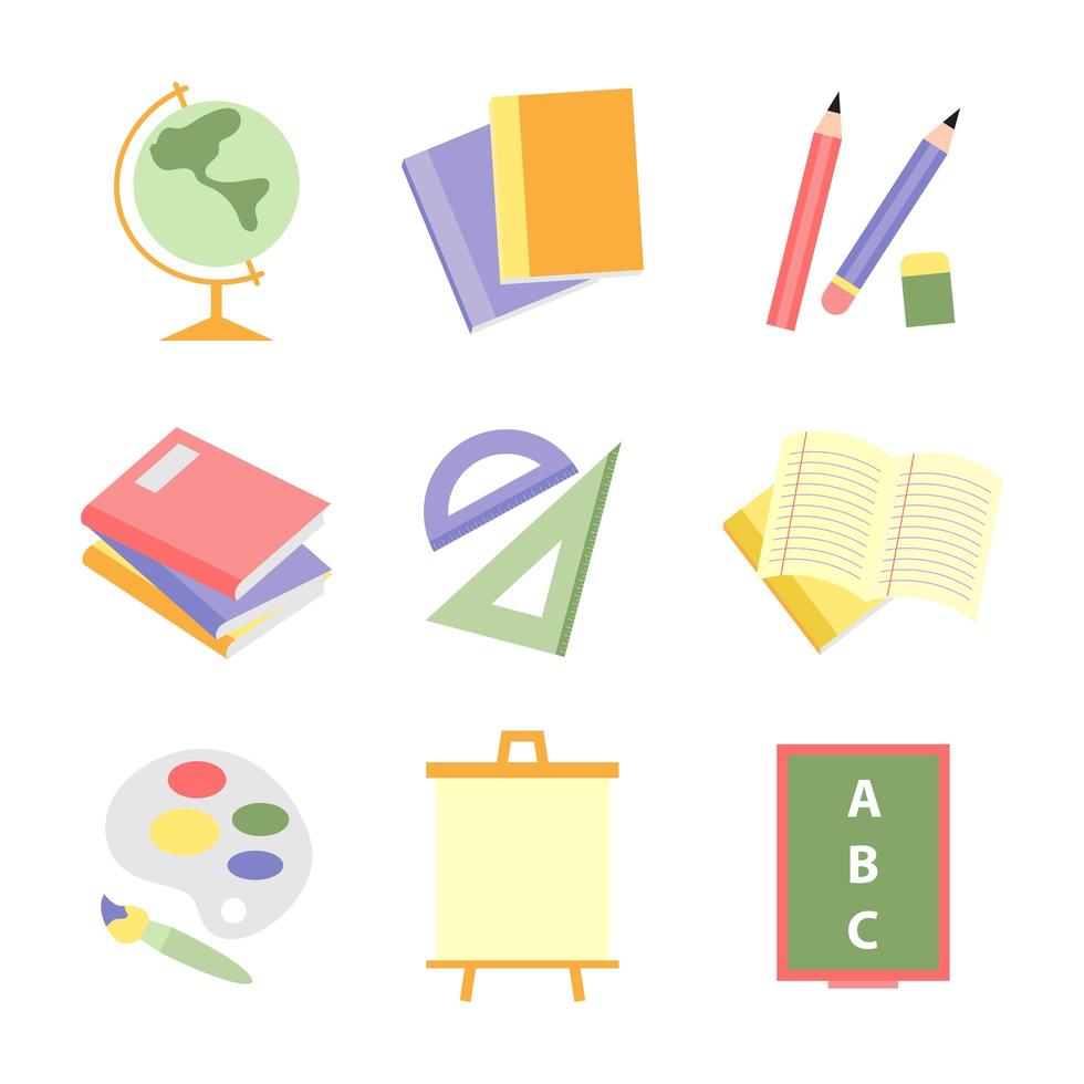 School Icon Set for Kids vector