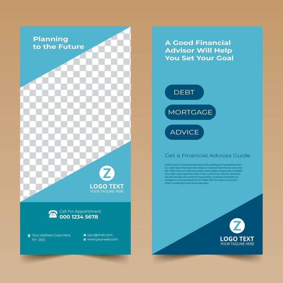 Blue Nice Rack Card Design Template vector