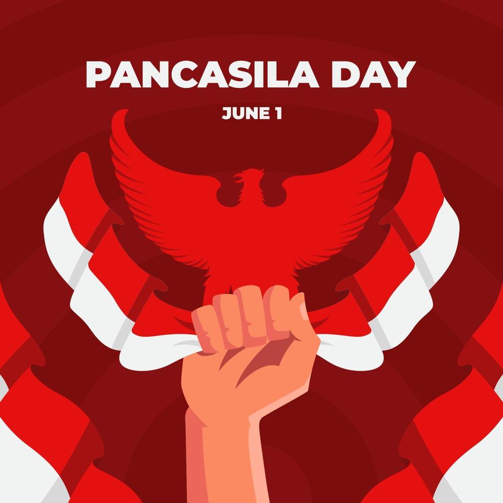 Spirit of Pancasila Day Celebration vector