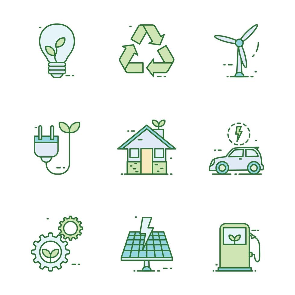 Green Technology Icon Set vector