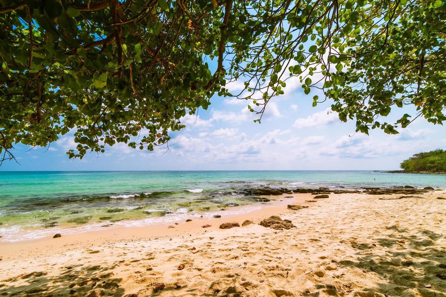 hermoso paraíso tropical playa y mar foto