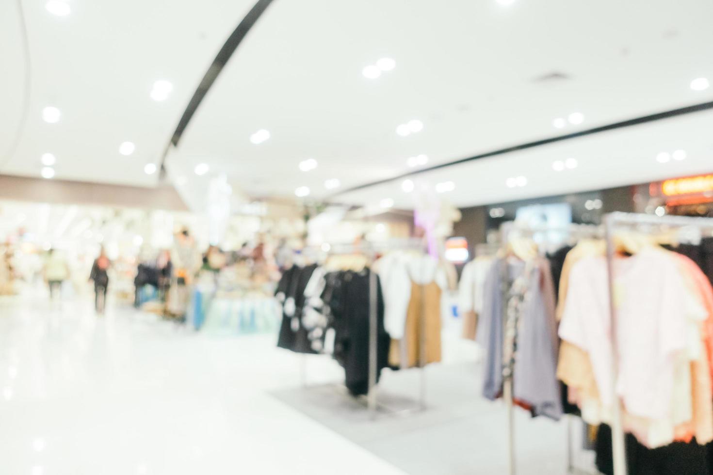 Abstract defocused shopping mall interior for background photo