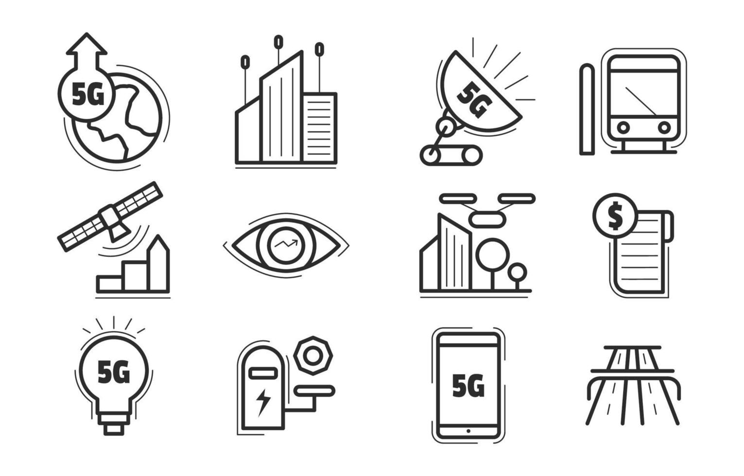 Smart City Icon Set vector