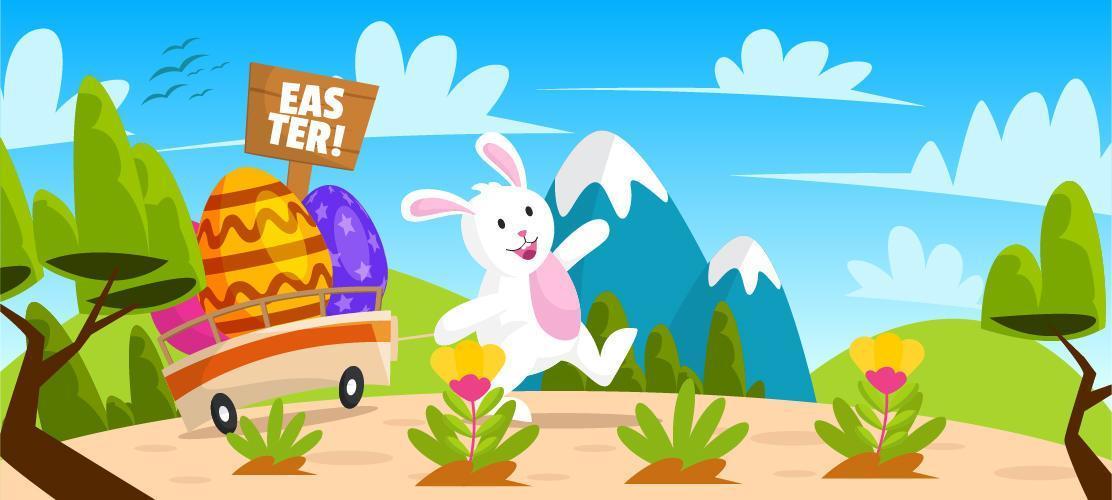Easter Cartoon Background vector