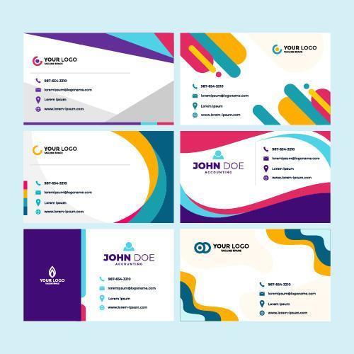 Colorful Business Card Collection vector