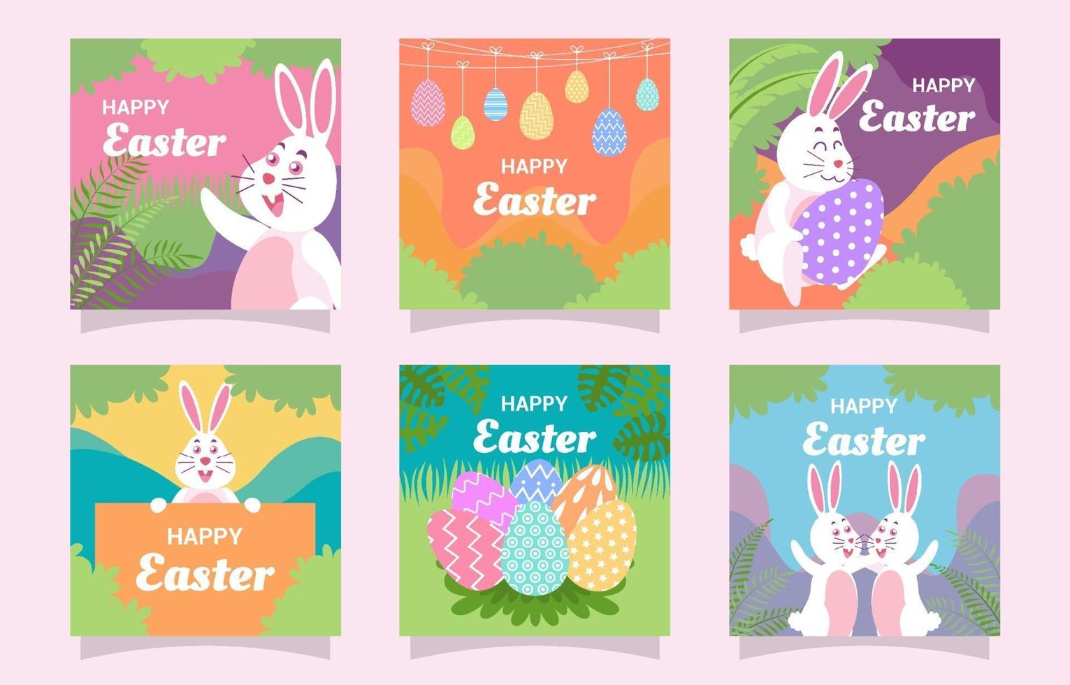 Easter Day Festivity Social Media Post vector