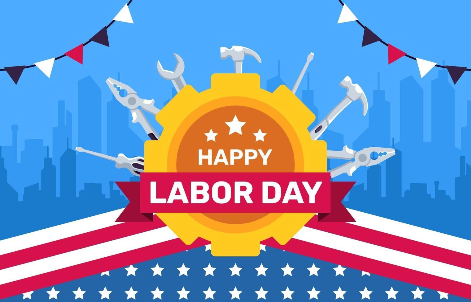 Happy Labor Day Background vector