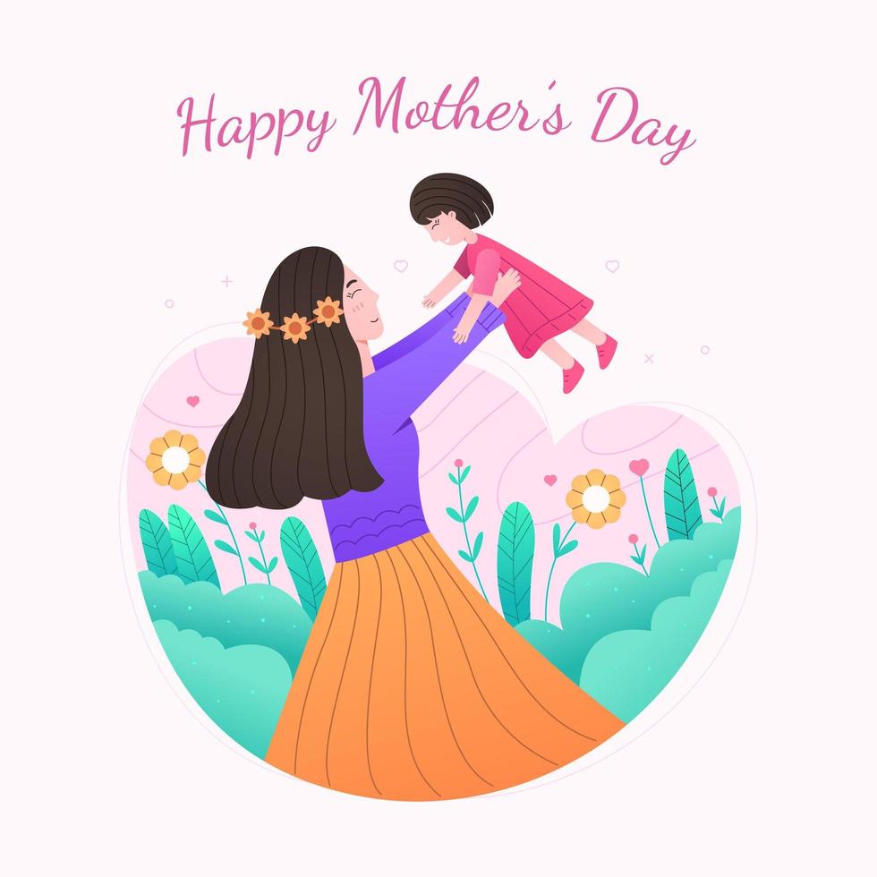 feliz dia de la madre vector