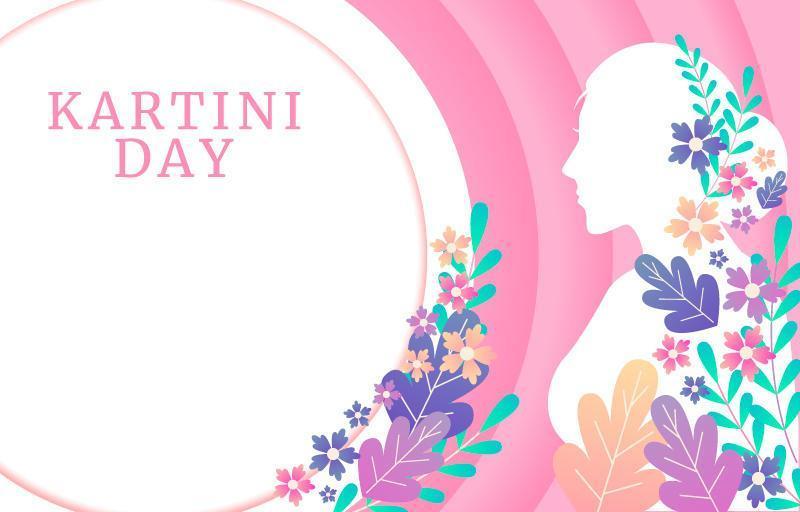 Silhouette Women with Flowers on Kartini Day Background vector