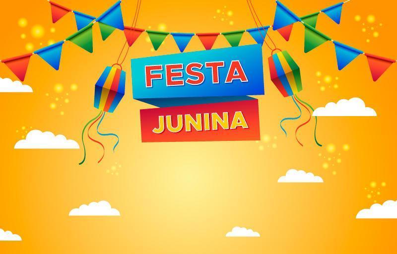 Festa Junina with Kites Background vector