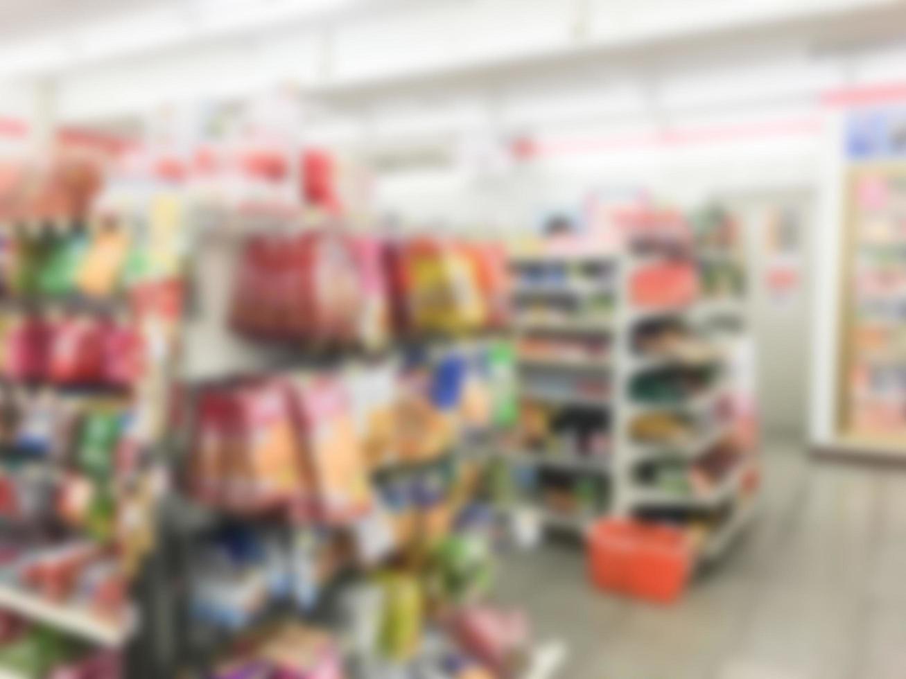 Abstract blur supermarket photo