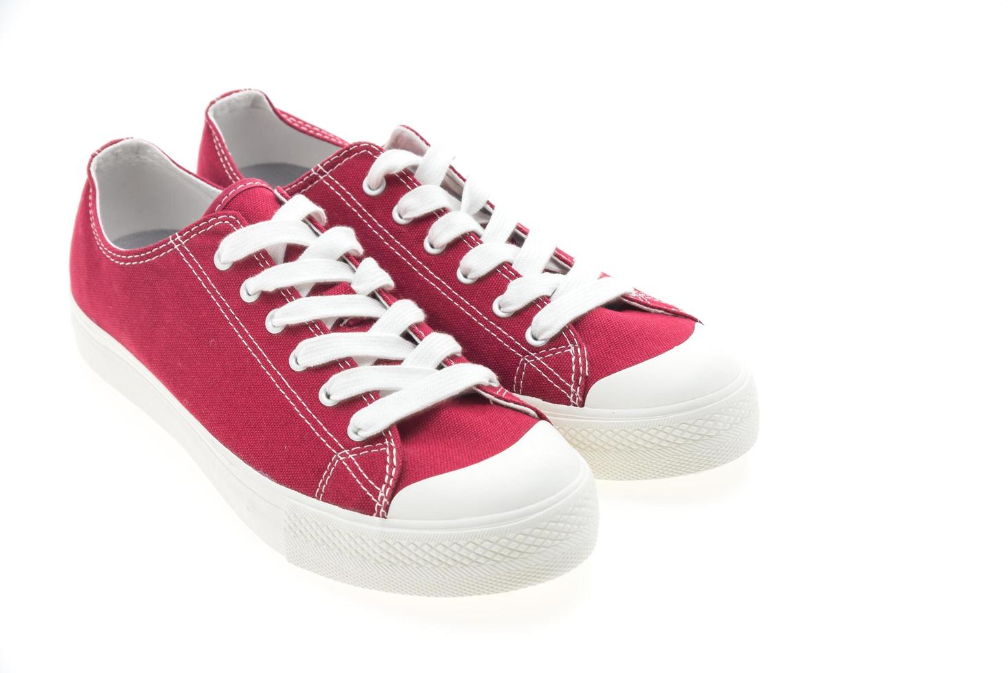 Red shoes on white background photo