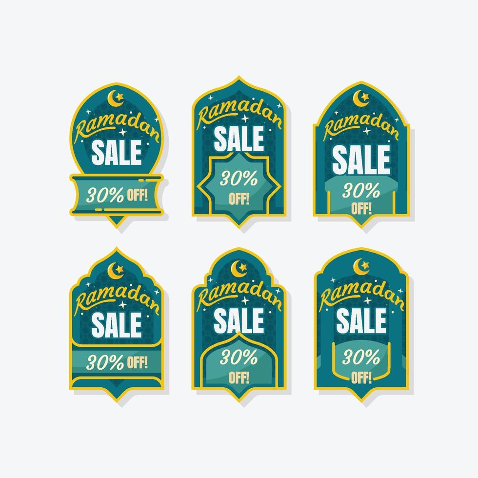 Happy Ramadan Sale Label vector