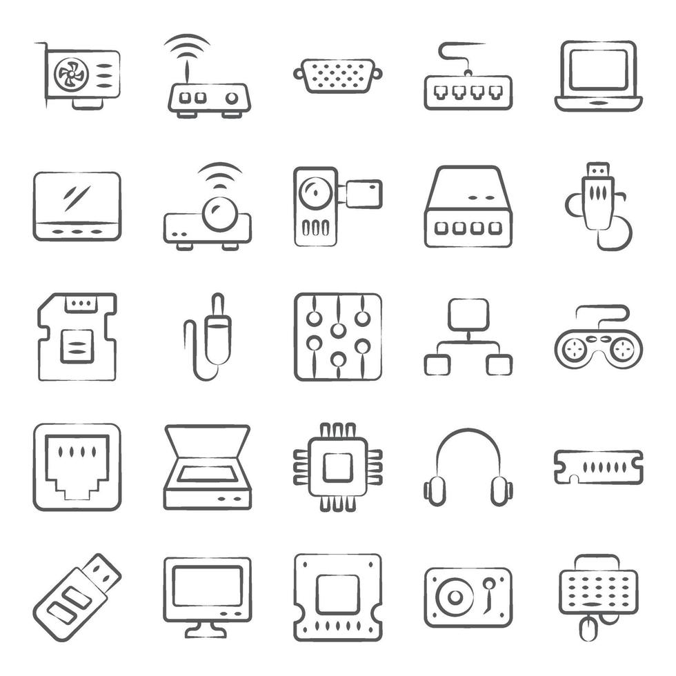 Computer Hardware and Devices vector